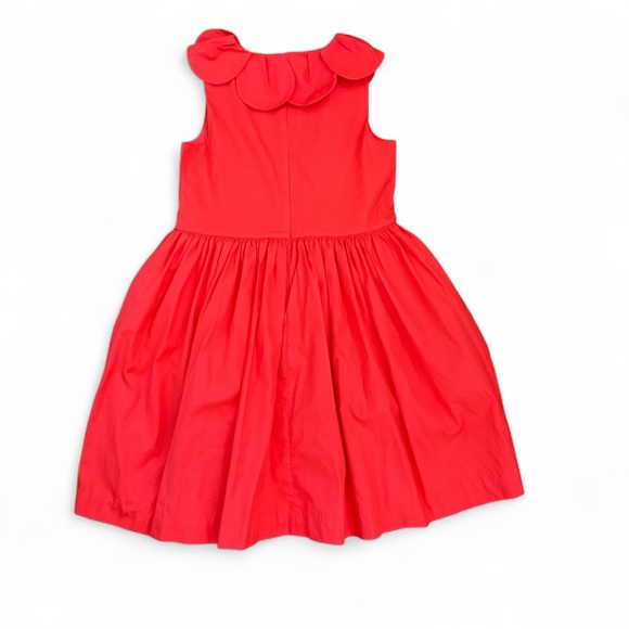 Jacadi Poplin Vibrant Red Sleeveless Dress - 10 - Picture 3 of 5